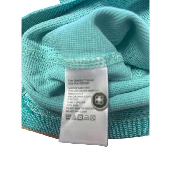Tommy Bahama Men's Collared Henley Style Short Sleeve Aqua Blue Polo Shirt Sz L - Picture 8 of 12